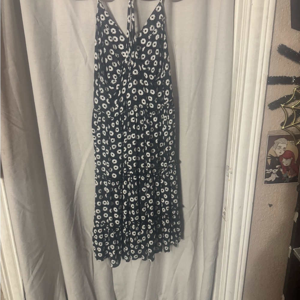 Maurices Black and White Halter Sundress